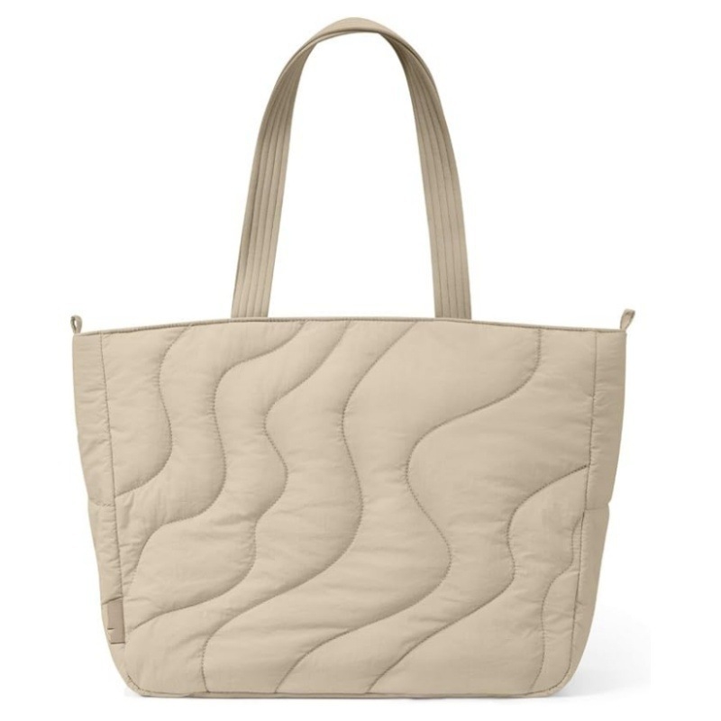 Geantă tote din nylon, căptușeală din poliester, formă orizontală dreptunghiulară, închidere cu fermoar, buzunar interior ascuns cu fermoar, cu o singură curea de umăr