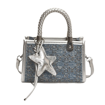 Geantă PU crossbody patrată cu fermoar, buzunar interior cu fermoar și buzunar pentru telefon, căptușeală poliester, vara 2025