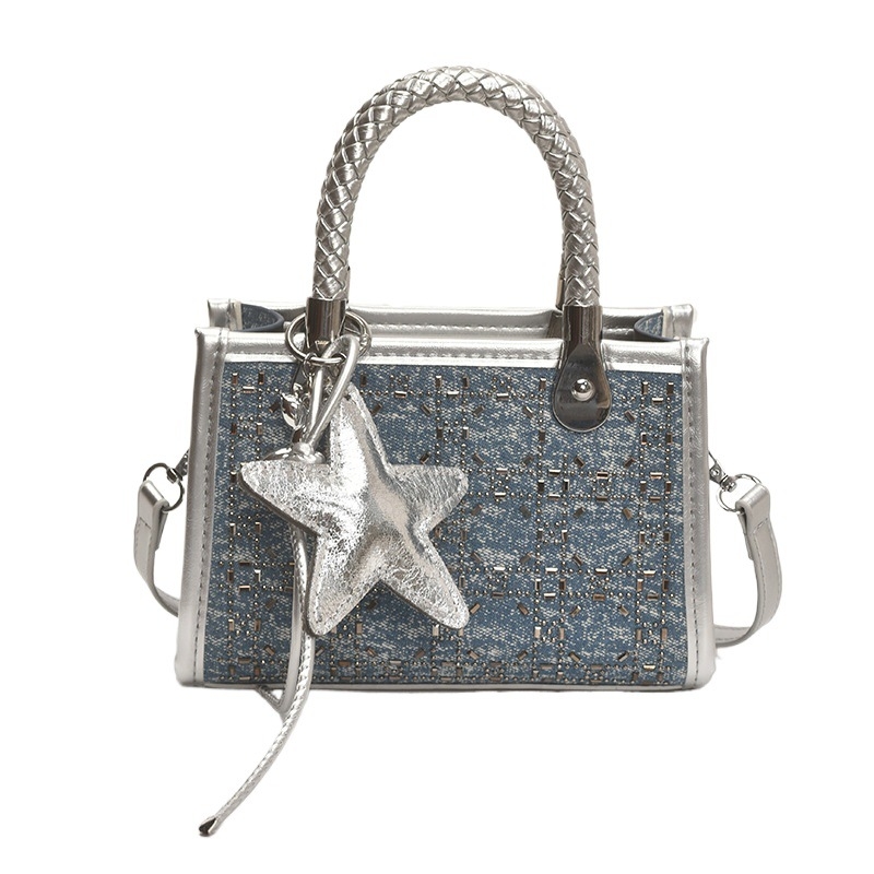 Geantă PU crossbody patrată cu fermoar, buzunar interior cu fermoar și buzunar pentru telefon, căptușeală poliester, vara 2025