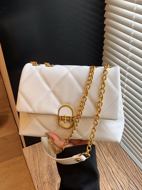 Crossbody torba - gradski minimalistički stil, PU materijal, mala kvadratna torba, skriveni džep sa zatvaračem, džep za dokumente, zatvaranje kopčom