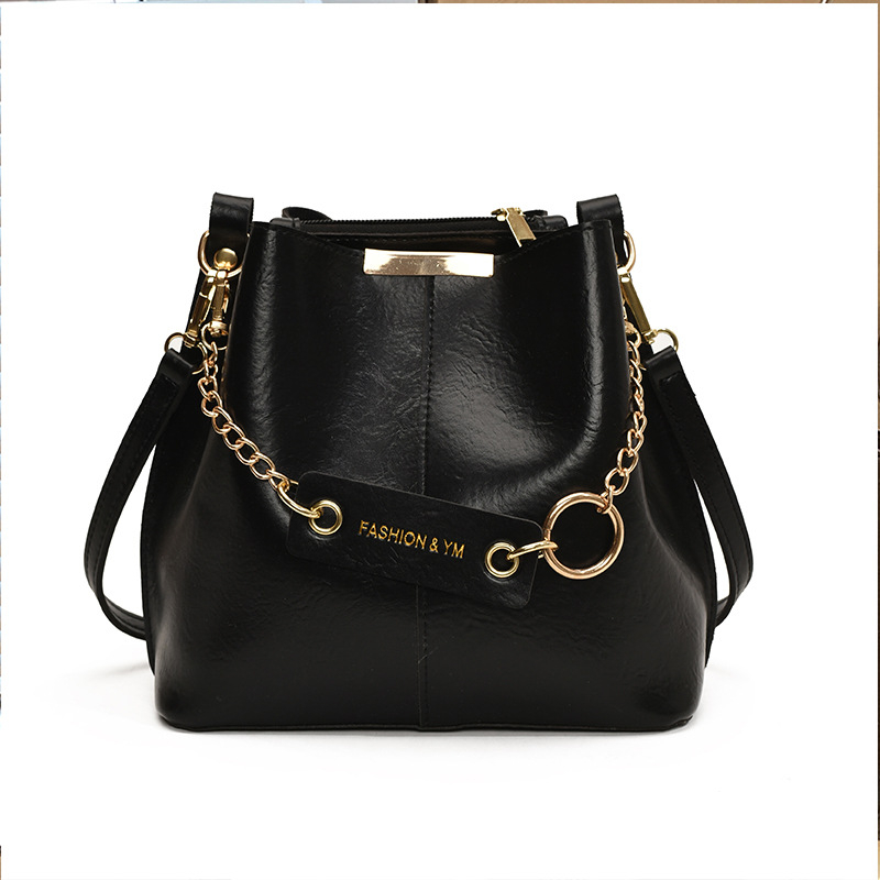 Ženska crossbody bucket torba (PU materijal, gradski minimalistički stil, magnetsko zatvaranje, džep sa zipom)
