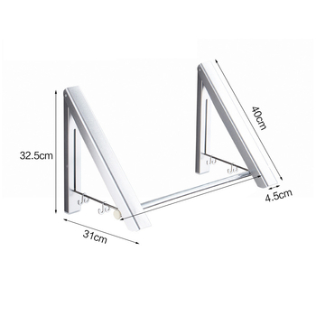Επιτοίχια κρεμάστρα παλτών και ρούχων από Space Aluminum – Πτυσσόμενη, Τηλεσκοπική, Εξωτερική ράβδος στεγνώματος