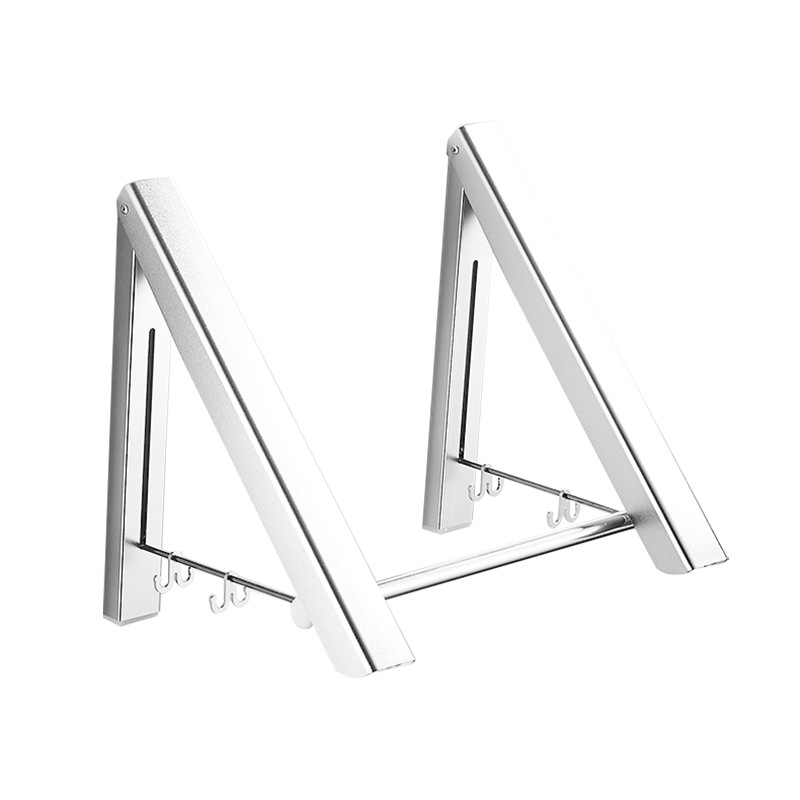 Επιτοίχια κρεμάστρα παλτών και ρούχων από Space Aluminum – Πτυσσόμενη, Τηλεσκοπική, Εξωτερική ράβδος στεγνώματος