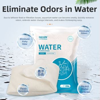 Fehérje alapú akváriumi szűrőpamut a sárgulás eltávolítására, dezodoráló és víztisztító pamut, 250 g, márka BESSN