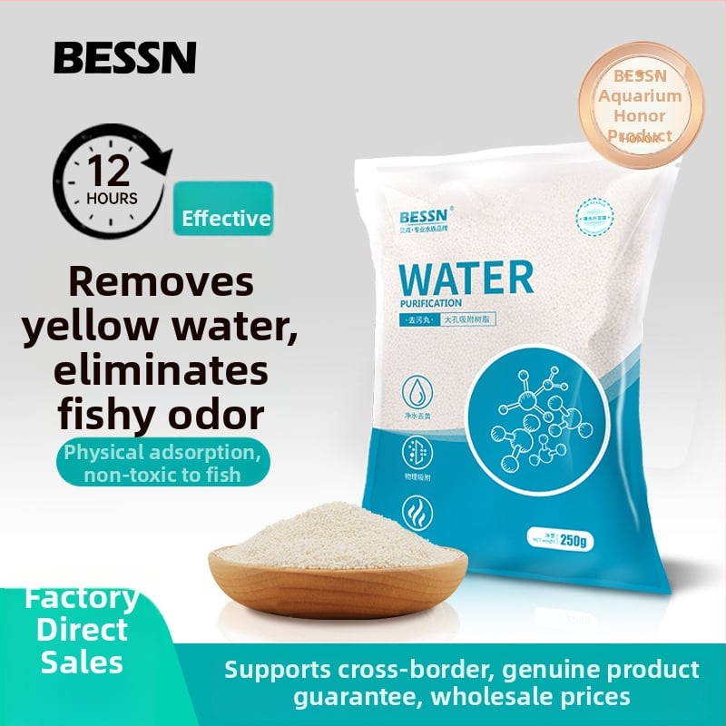 Fehérje alapú akváriumi szűrőpamut a sárgulás eltávolítására, dezodoráló és víztisztító pamut, 250 g, márka BESSN