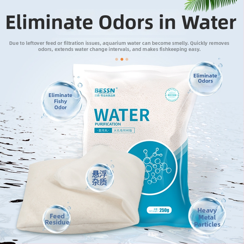 Fehérje alapú akváriumi szűrőpamut a sárgulás eltávolítására, dezodoráló és víztisztító pamut, 250 g, márka BESSN