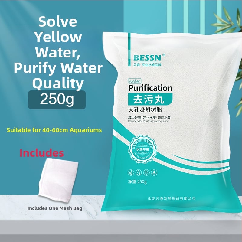 Fehérje alapú akváriumi szűrőpamut a sárgulás eltávolítására, dezodoráló és víztisztító pamut, 250 g, márka BESSN