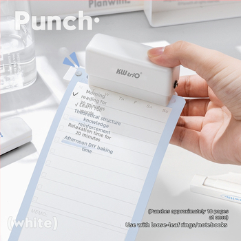 Мултифункционален пънчър за дупки в подвързващи файлове, 6 кръгли дупки