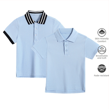 Πουκάμισο πόλο σχολικής στολής (βαμβάκι; unisex; καλοκαίρι 2025; για μαθητές γυμνασίου άνω των 8 ετών)