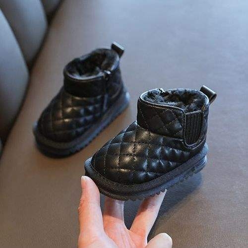 Dječje zimske čizme za mališane, bez vezivanja, Slip-On, mek pod, debela pamuk postava, gornji dio od sintetičke kože, za uzrast 1–3 godine