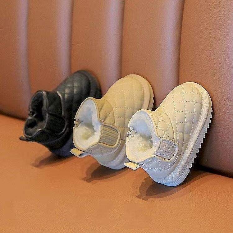 Dječje zimske čizme za mališane, bez vezivanja, Slip-On, mek pod, debela pamuk postava, gornji dio od sintetičke kože, za uzrast 1–3 godine