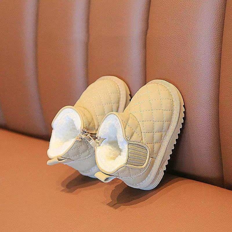 Dječje zimske čizme za mališane, bez vezivanja, Slip-On, mek pod, debela pamuk postava, gornji dio od sintetičke kože, za uzrast 1–3 godine
