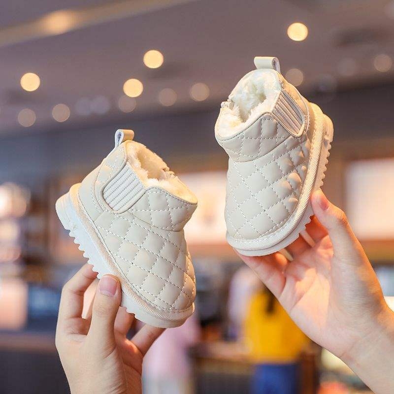 Dječje zimske čizme za mališane, bez vezivanja, Slip-On, mek pod, debela pamuk postava, gornji dio od sintetičke kože, za uzrast 1–3 godine
