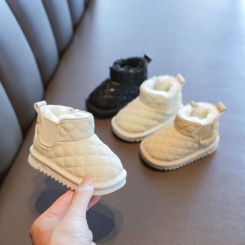 Dječje zimske čizme za mališane, bez vezivanja, Slip-On, mek pod, debela pamuk postava, gornji dio od sintetičke kože, za uzrast 1–3 godine
