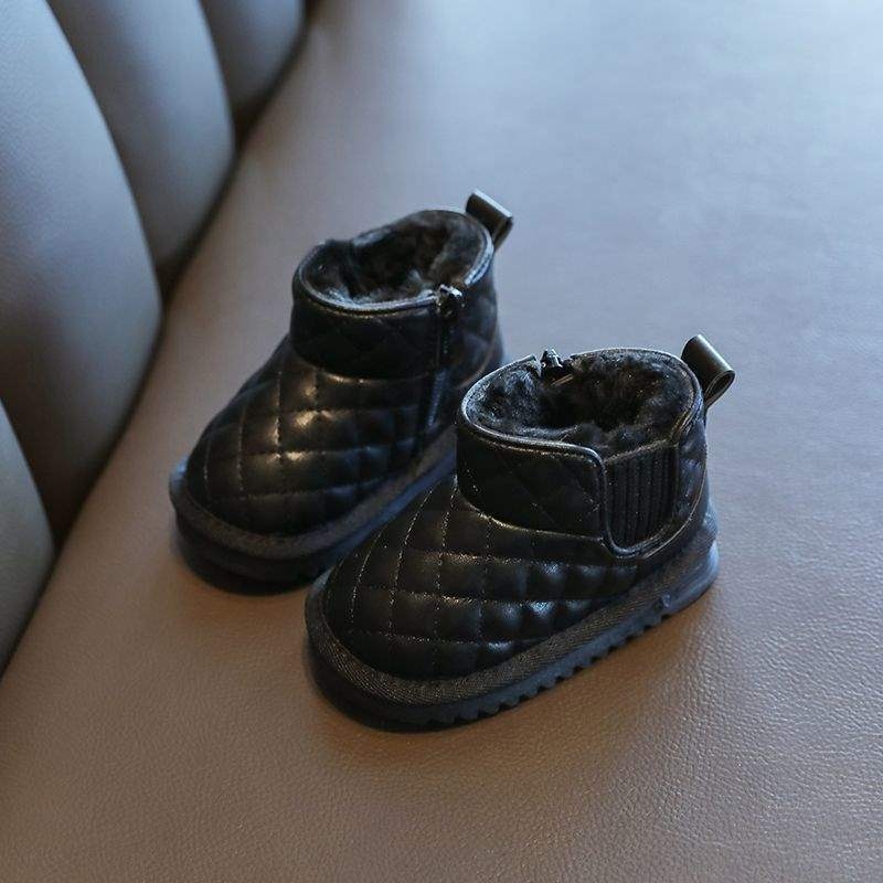Dječje zimske čizme za mališane, bez vezivanja, Slip-On, mek pod, debela pamuk postava, gornji dio od sintetičke kože, za uzrast 1–3 godine