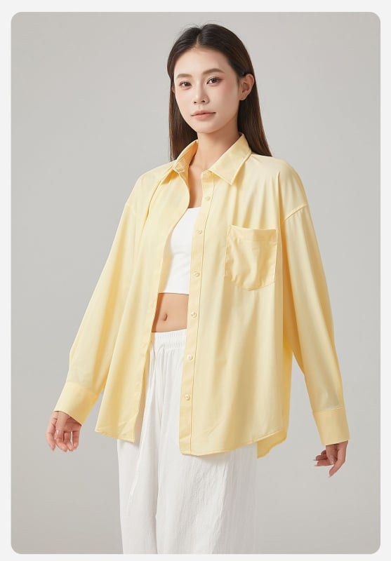 Дамска риза за UV защита, дълги ръкави, Nylon плат, регулярна дължина 55–65 см, кръгло деколте, стил градски отдих