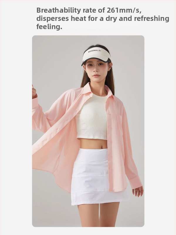 Дамска риза за UV защита, дълги ръкави, Nylon плат, регулярна дължина 55–65 см, кръгло деколте, стил градски отдих