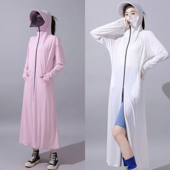 Μακριά γυναικεία ζακέτα με UV προστασία, διαπνέουσα, γρήγορο στέγνωμα, πολυεστέρας