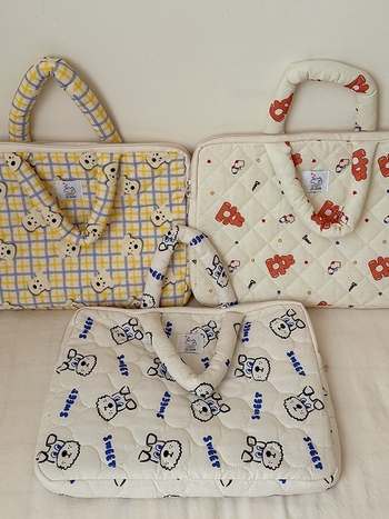 Torba za laptop s anime uzorkom, vanjski materijal pamuk i podstava od poliestera, za žene
