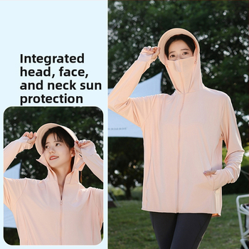 Αντηλιακή ζακέτα εξωτερικού με κουκούλα, αναπνέον νάιλον 81-95%, για ψάρεμα
