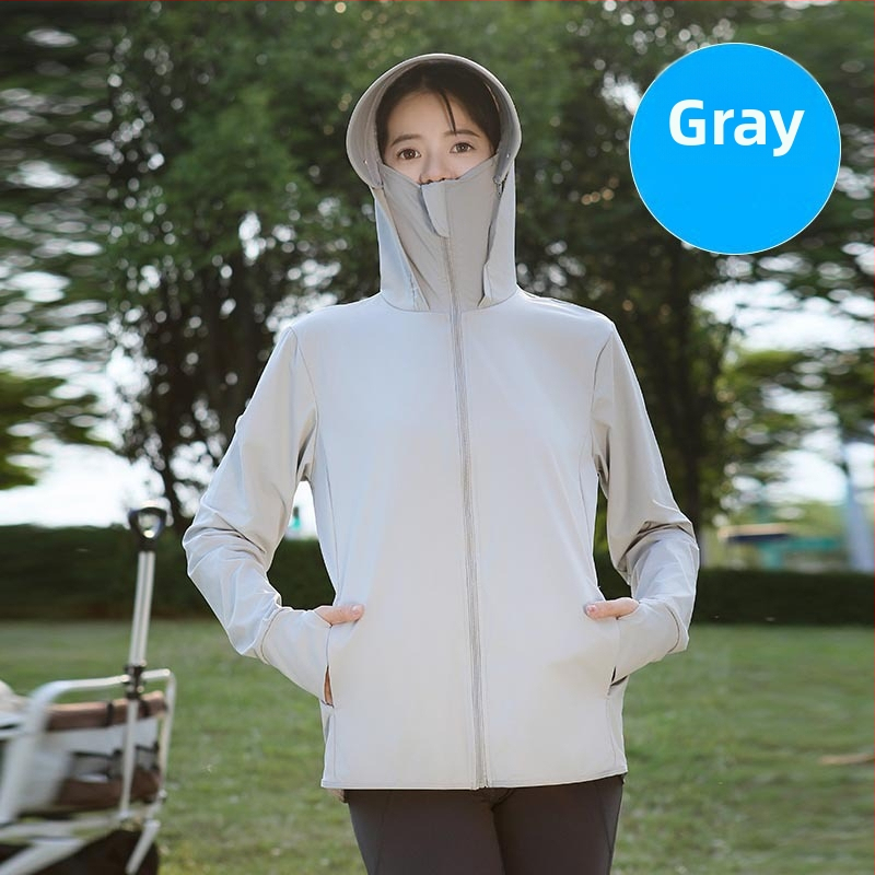 Αντηλιακή ζακέτα εξωτερικού με κουκούλα, αναπνέον νάιλον 81-95%, για ψάρεμα