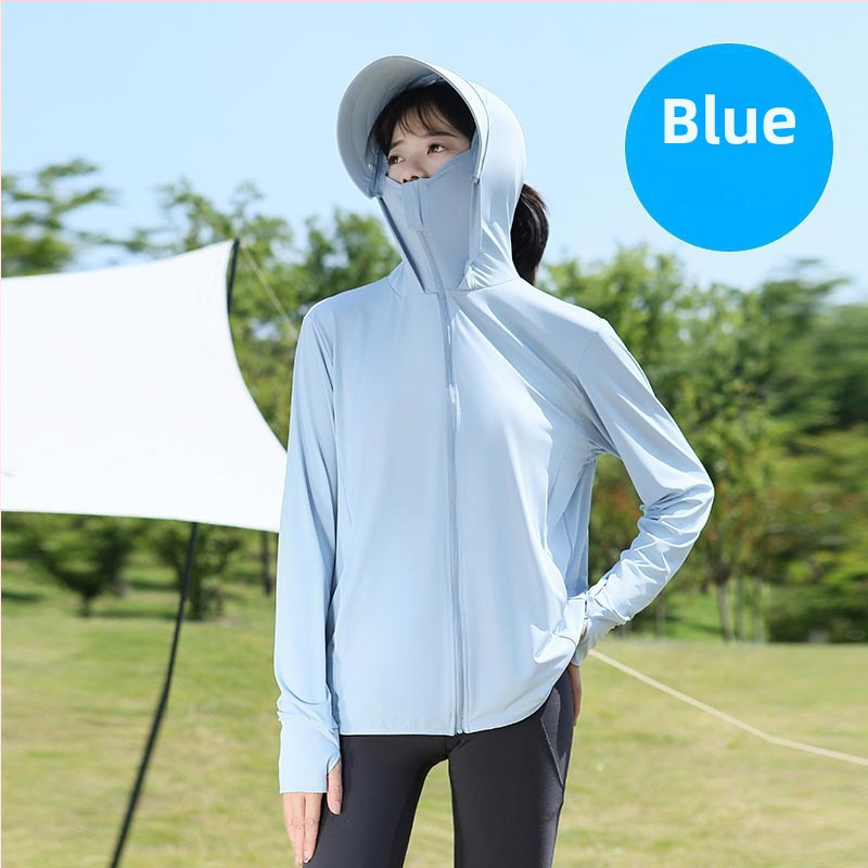 Αντηλιακή ζακέτα εξωτερικού με κουκούλα, αναπνέον νάιλον 81-95%, για ψάρεμα