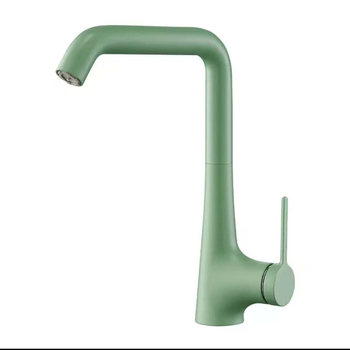 Konyhai csaptelep – sárgaréz, kihúzható, keverő, kerámia szeleppel, egykezes, modell 1896