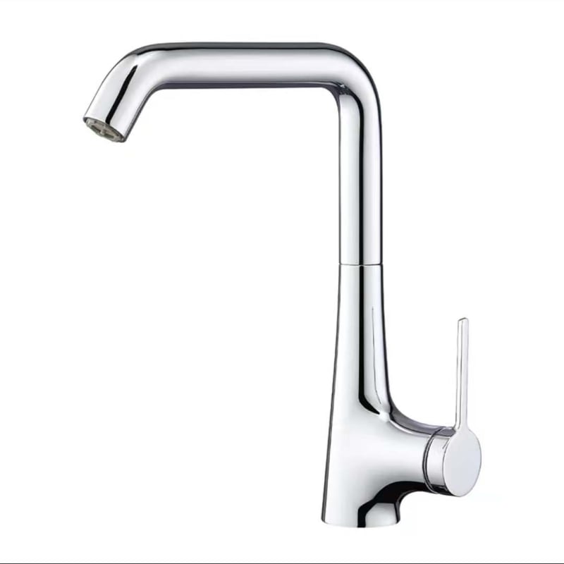 Konyhai csaptelep – sárgaréz, kihúzható, keverő, kerámia szeleppel, egykezes, modell 1896