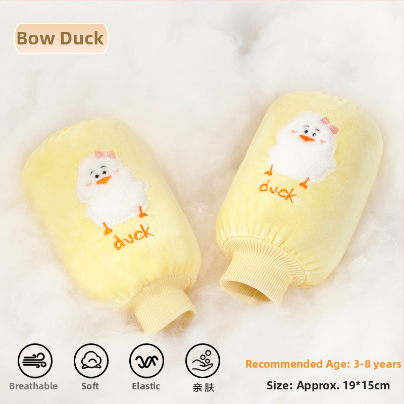 Παιδικά προστατευτικά βραχιόνων από φλανέλ με καρτούν σχέδιο, αντι-βρωμιά, φθινόπωρο-χειμώνας, κεντημένα (Ruiya)