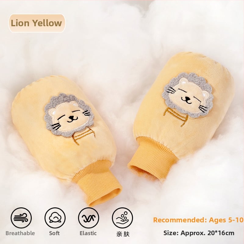 Παιδικά προστατευτικά βραχιόνων από φλανέλ με καρτούν σχέδιο, αντι-βρωμιά, φθινόπωρο-χειμώνας, κεντημένα (Ruiya)