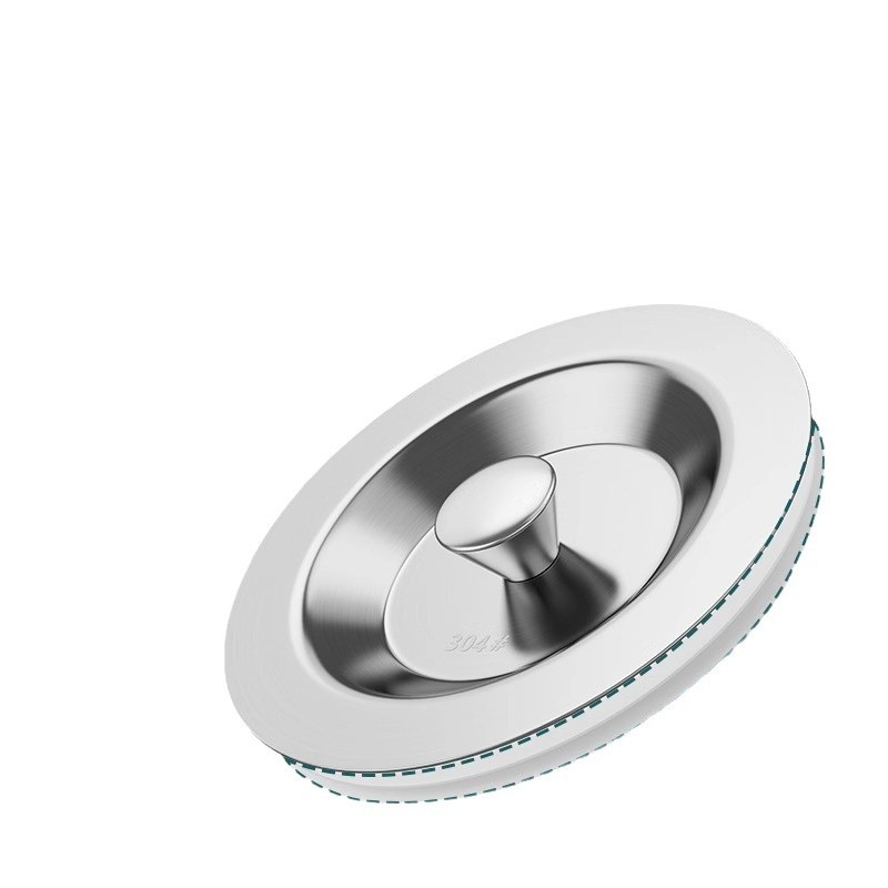 Konyhai mosogató dugó rozsdamentes acélból, univerzális illeszkedés, szabványos modell, modern minimalista kialakítás