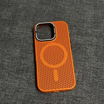 Maska za telefon od mat PC-a s nosačem za objektiv, magnetskim hlađenjem, otporna na padove, za iPhone 12–14 seriju
