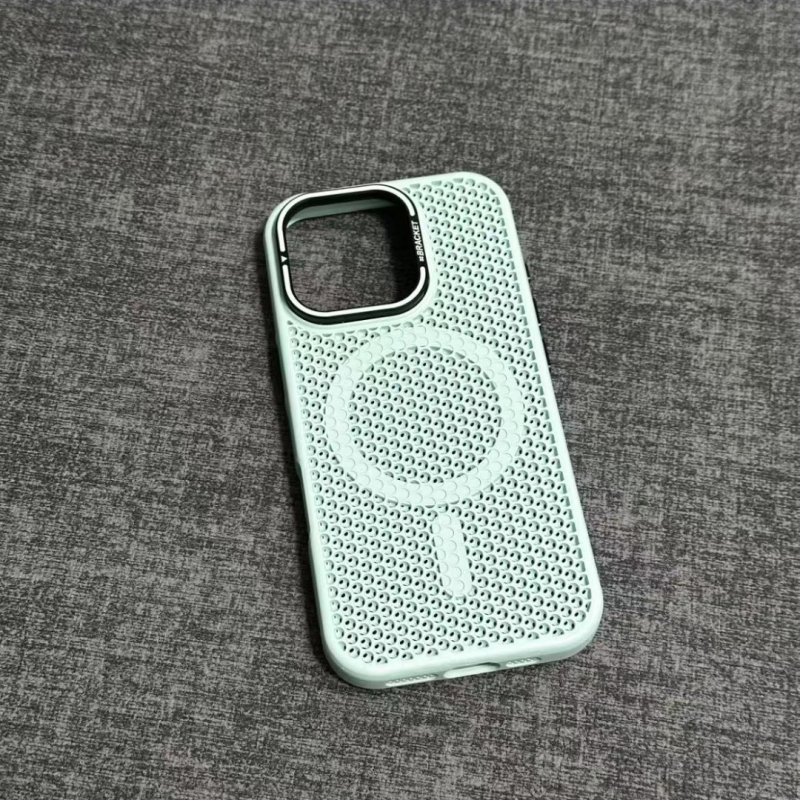 Maska za telefon od mat PC-a s nosačem za objektiv, magnetskim hlađenjem, otporna na padove, za iPhone 12–14 seriju