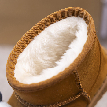 Dječje čizme do gležnja za zimu, gornji dio od umjetne kože, fleece podstava, unisex, za uzrast 4–6 i 7–12 godina, stil kineskog vjetra