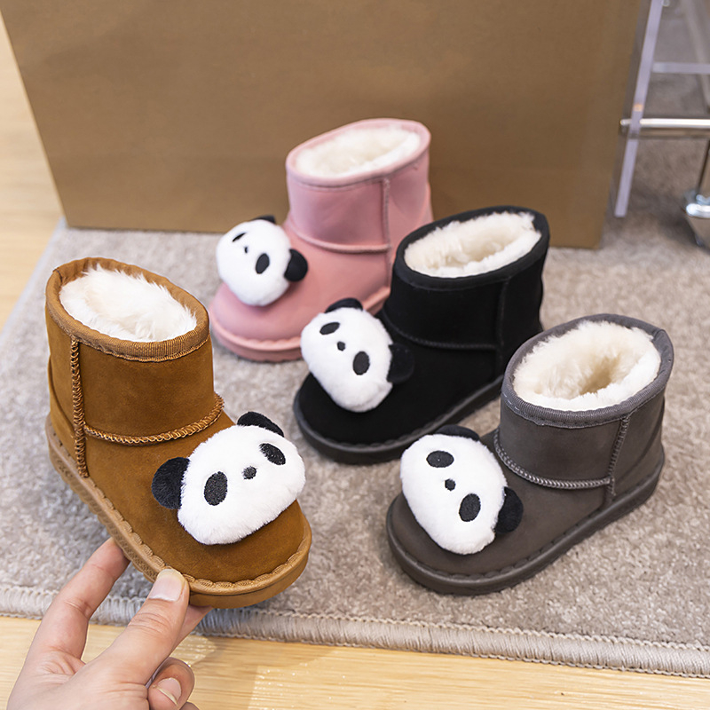 Dječje čizme do gležnja za zimu, gornji dio od umjetne kože, fleece podstava, unisex, za uzrast 4–6 i 7–12 godina, stil kineskog vjetra
