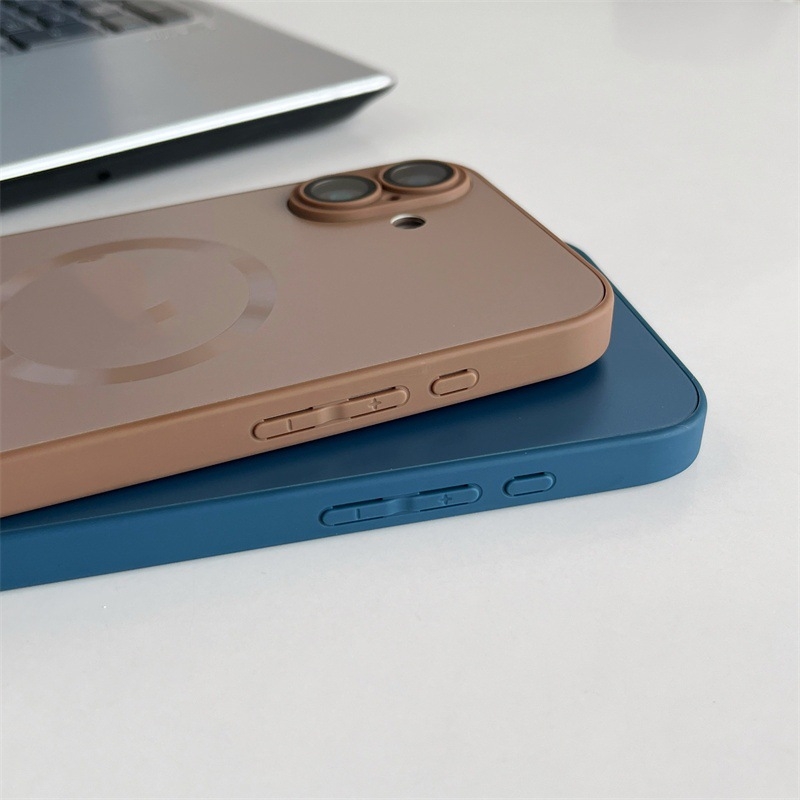 Etui za iPhone s mat površinom od PC-a, magnetsko i otporno na padove, zaštita leće, kompatibilno s iPhone 11/12/13/14