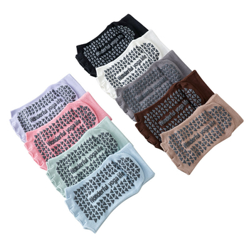 Чорапи за йога с пет пръста за жени – памук, попиване на пот, против триене, спортни чорапи с къс крак, едноиглено плетиво