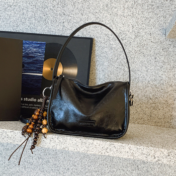 Keresztpántos négyszögletes táska - PU anyag, cipzár, telefon- és dokumentum-zsebek, poliészter bélés - Városi egyszerűség, 2025 ősz