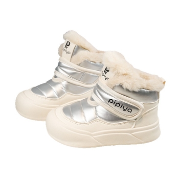 Gyerek téli hócsizma fleece béléses és vastag szigetelésű, Velcro-zár, felsőrész: szuper rost, talp: gumi