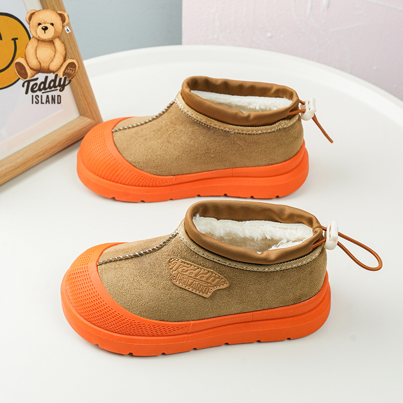 Gyerekek téli velúr csizmái vastag bolyhos bélés és gumis talppal, 1–12 éveseknek
