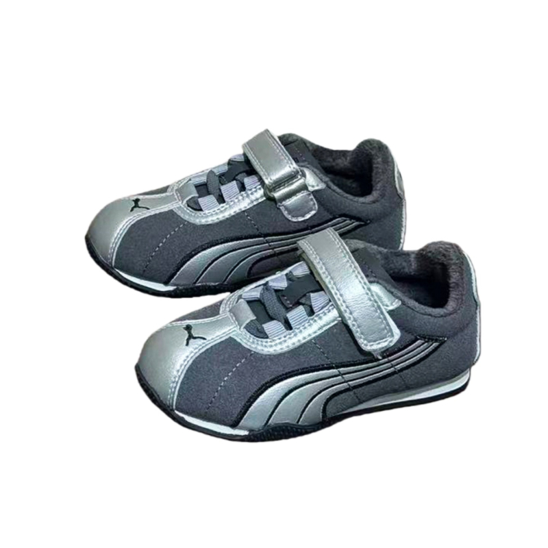 Gyerekek téli Velcro sportcipő fleece-belsővel, felsőrész Super Fiber, gumitalp, uniszex, 4–16 éves