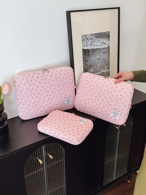 Otporna torbica za tablet i prijenosno računalo – cvjetni uzorak, vanjska strana od pamuka, poliester podstava, funkcija protiv krađe, street-fashion stil