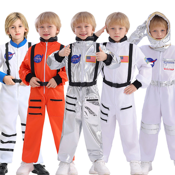 Dječji kostim za Halloween — svemirski cosplay kombinezon, astronaut pilota, unisex, poliester, za uloge u igri, za djecu do 17 godina, u proljeće 2025.