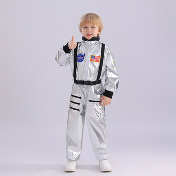 Dječji kostim za Halloween — svemirski cosplay kombinezon, astronaut pilota, unisex, poliester, za uloge u igri, za djecu do 17 godina, u proljeće 2025.