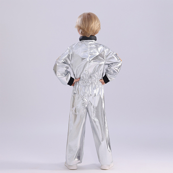 Dječji kostim za Halloween — svemirski cosplay kombinezon, astronaut pilota, unisex, poliester, za uloge u igri, za djecu do 17 godina, u proljeće 2025.