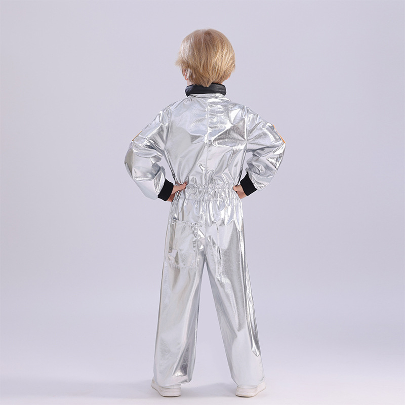 Dječji kostim za Halloween — svemirski cosplay kombinezon, astronaut pilota, unisex, poliester, za uloge u igri, za djecu do 17 godina, u proljeće 2025.