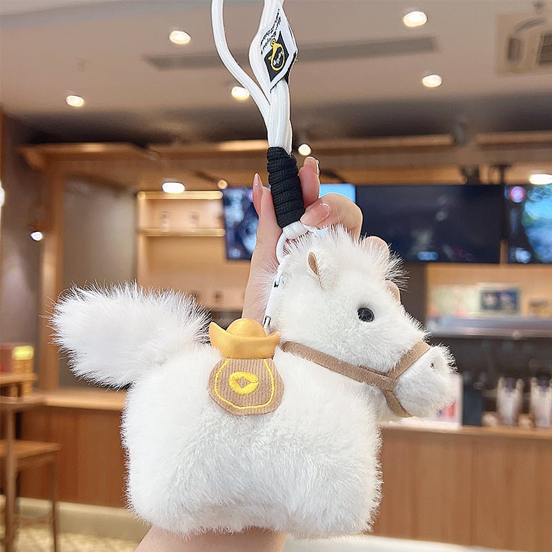 Плюшен ключодържател конче в стил карикатура с клип за пари – индивидуално опаковано