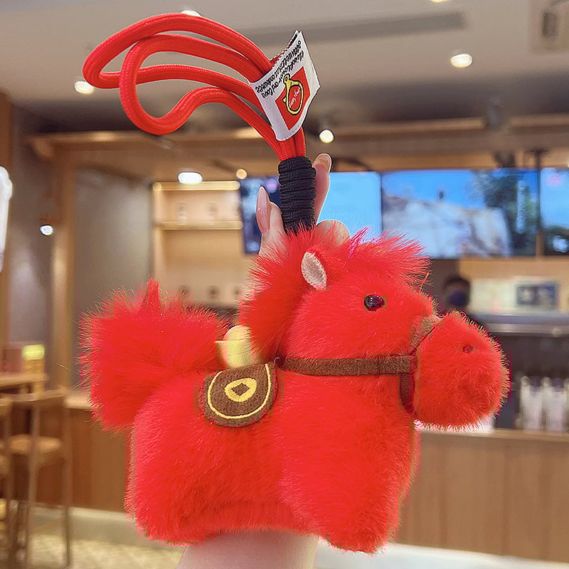 Плюшен ключодържател конче в стил карикатура с клип за пари – индивидуално опаковано