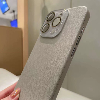 Ochranná fólia na fotoaparát pre iPhone s lychee vzorom, silikónový materiál, matný povrch, proti pádu