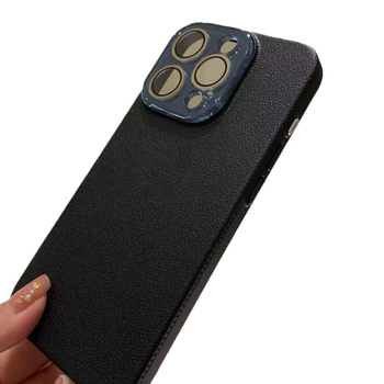 Ochranná fólia na fotoaparát pre iPhone s lychee vzorom, silikónový materiál, matný povrch, proti pádu